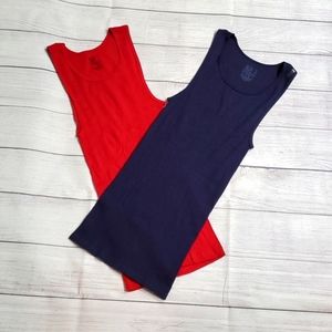 TWO ribbed tank tops